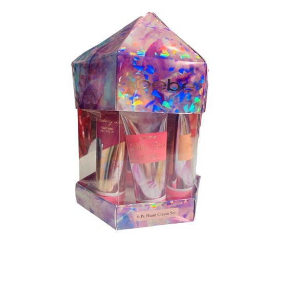 BEBE Happy Hands 6 PC Hand Cream Set -Vanilla Frost, Strawberry 1.01 fl oz Each - Picture 6 of 7